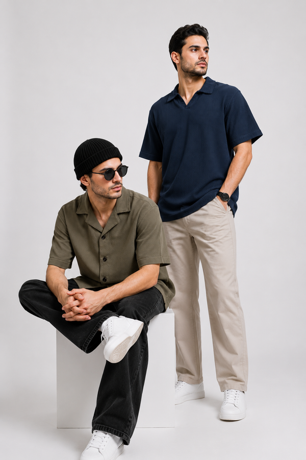 Old Money Duo (Polo + Cuban Shirt — Choose Color)